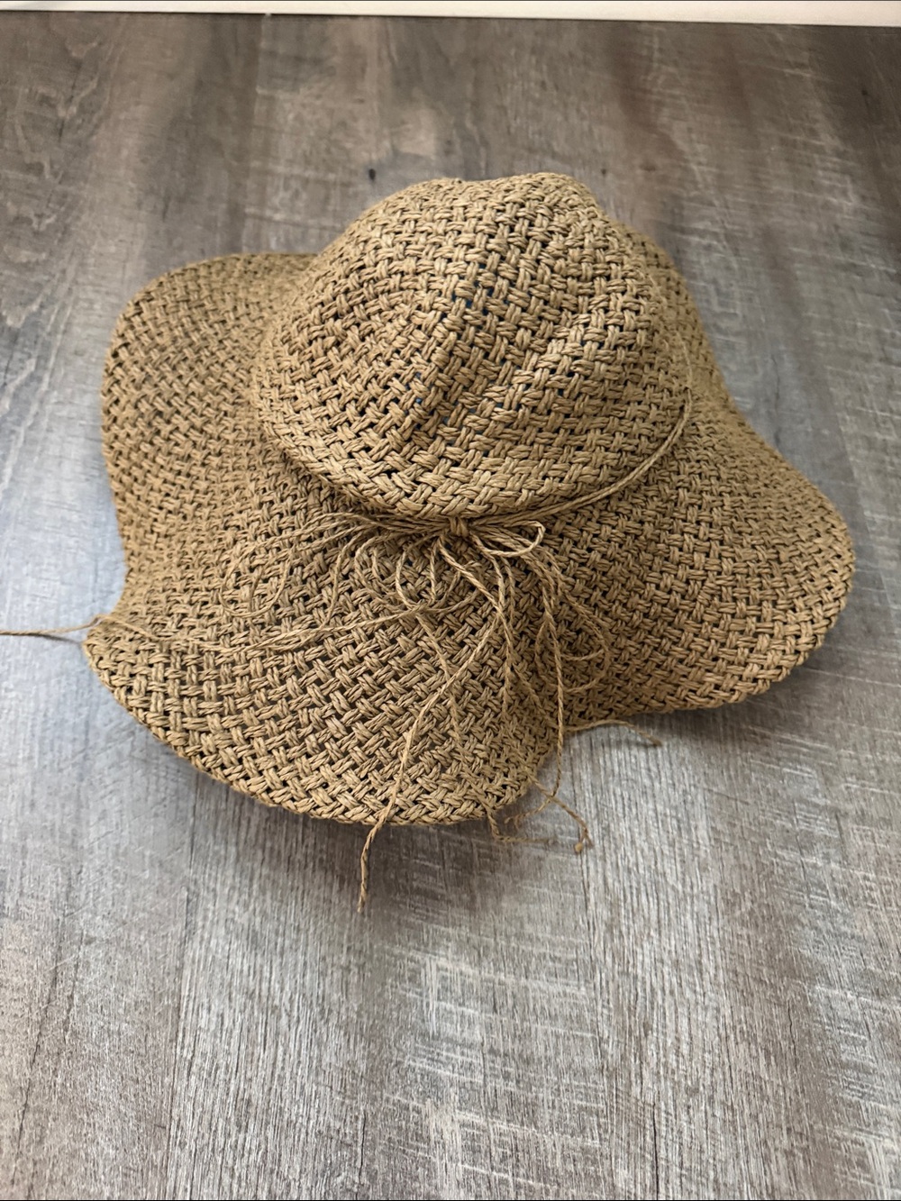 Wide Brim Straw Sun Hat - Natural
